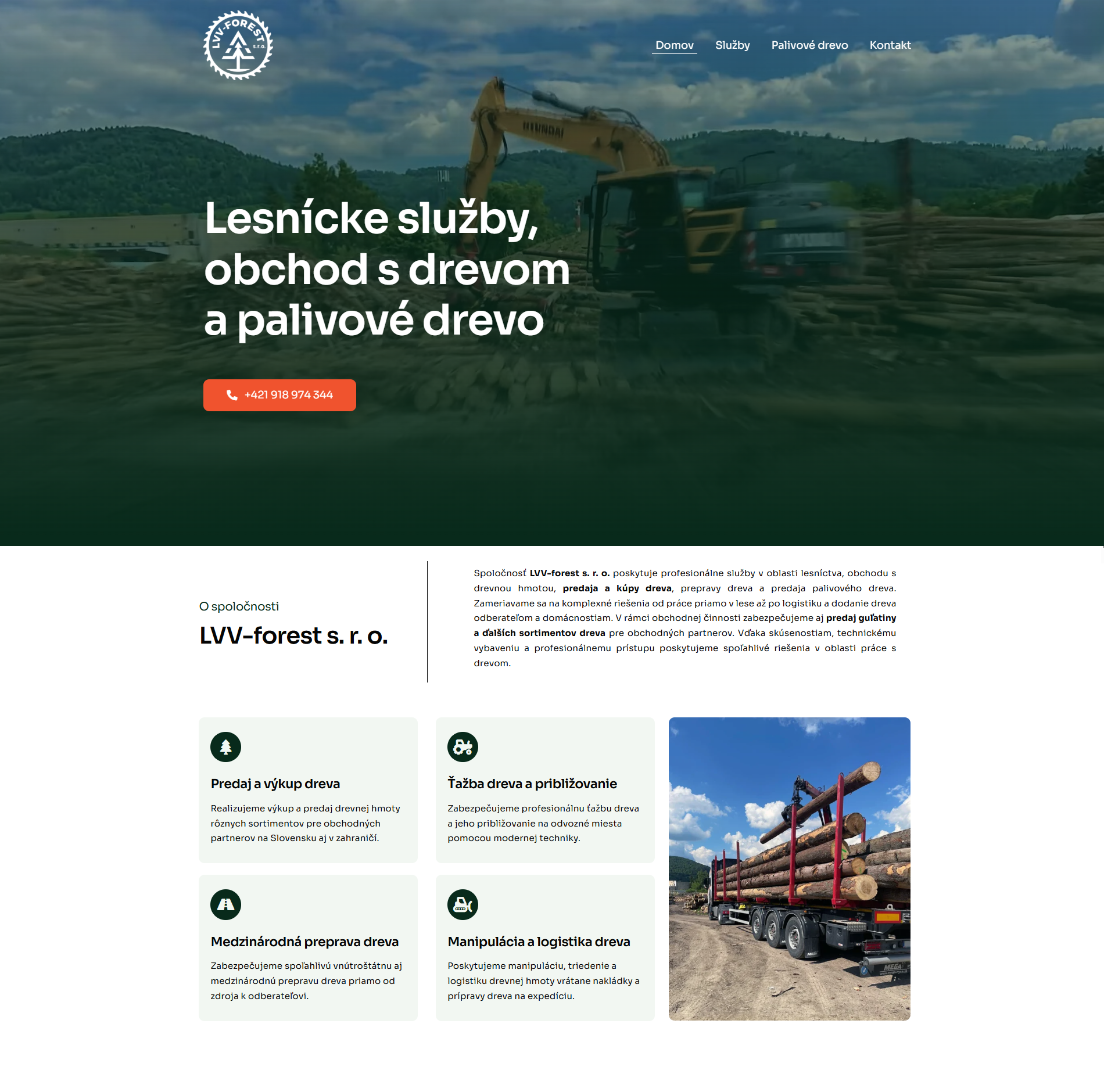 Náhľad webu LVV-forest s. r. o.